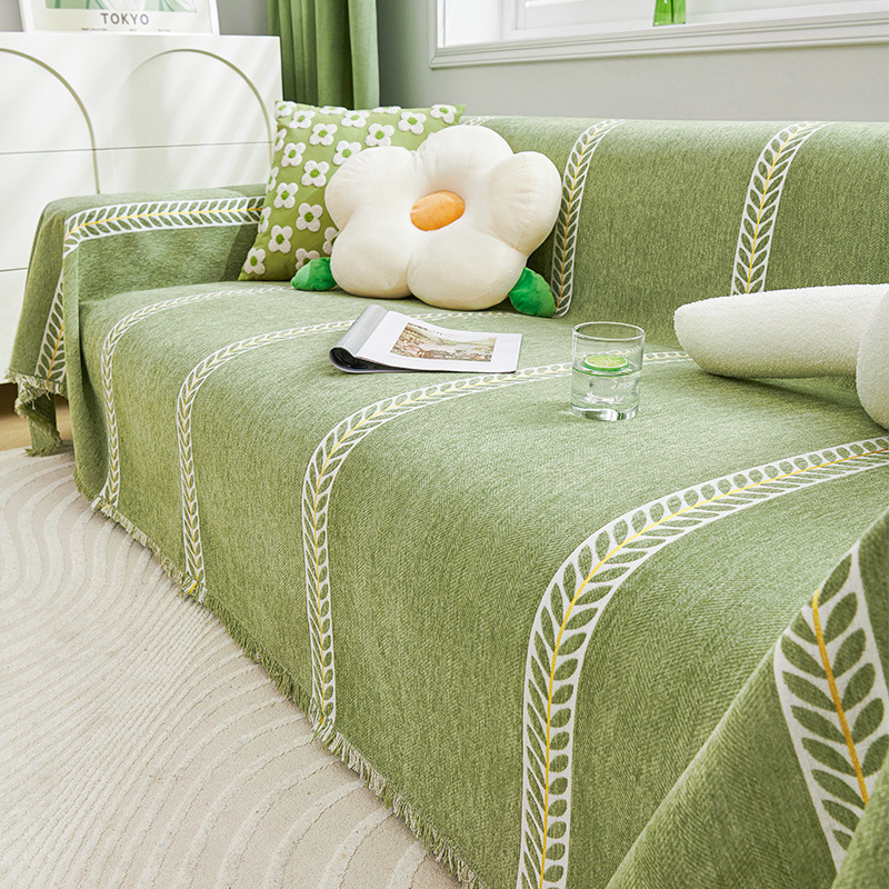 Chenille Sofa Cover Full Cover Universal for All Seasons Simple Sofa Blanket Anti-Slip Anti-Cat Scratch Leather Sofa Cover Home