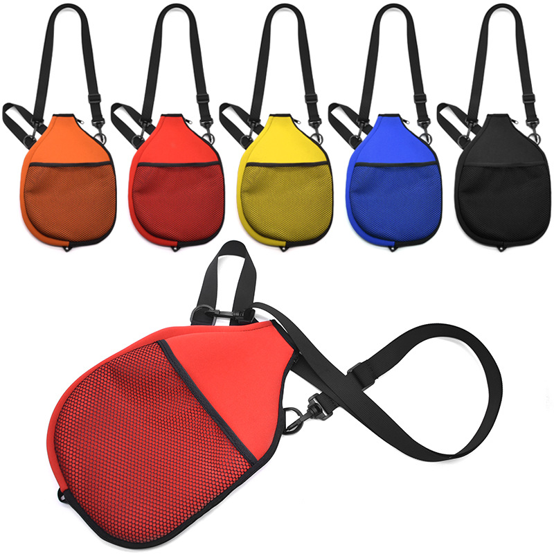 Picture of Waterproof Diving Material Racket Cover Tennis Table Tennis Racket Protective Cover Portable Pickleball Racket Bag with Mesh Bag Storage Pocket