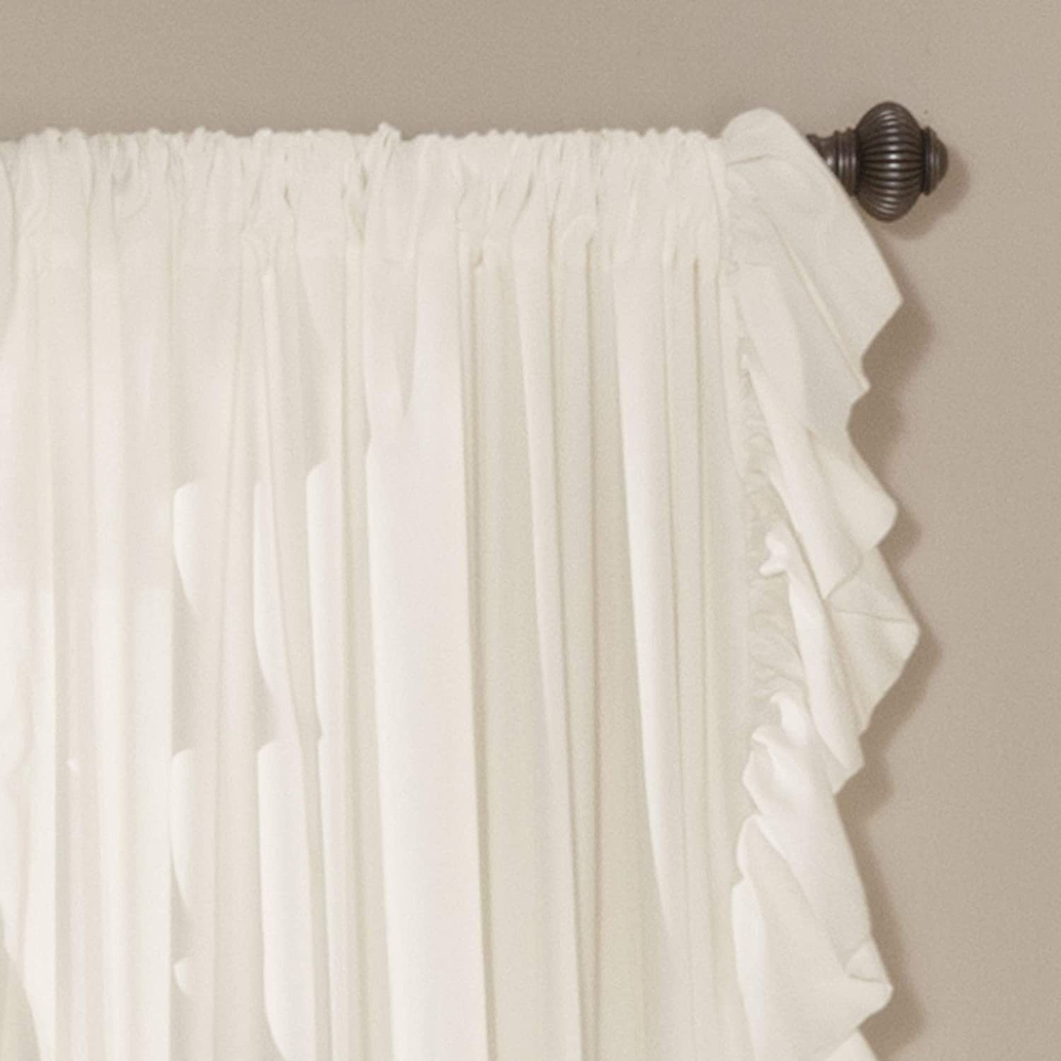 Picture of EBAY cross-border factory Amazon ins ruffled pleated window finished Princess decorative curtain pure white short curtain