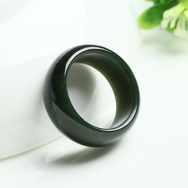 Picture of Hetian Green Jade Ring for Men, Vintage Jade Ring, Fashionable Couple Jade Ring, Women's Ring, Green Jade Finger Ring