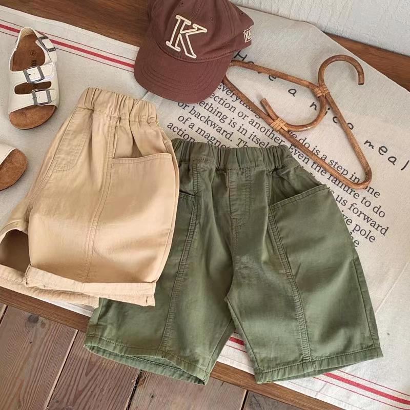 Picture of 2025 New Summer Mid-Pants for Babies, Kidsren, Boys, One-Year-Old Kidsren, Pure Cotton Pants, Casual Five-Point Pants
