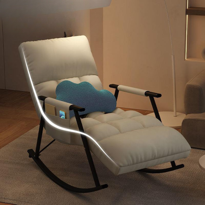 Rocking Chair Lounge Chair Balcony Home Leisure Scandinavian Style Rocking Chair Adult Bedroom Lazy Sofa Living Room Nap Chair