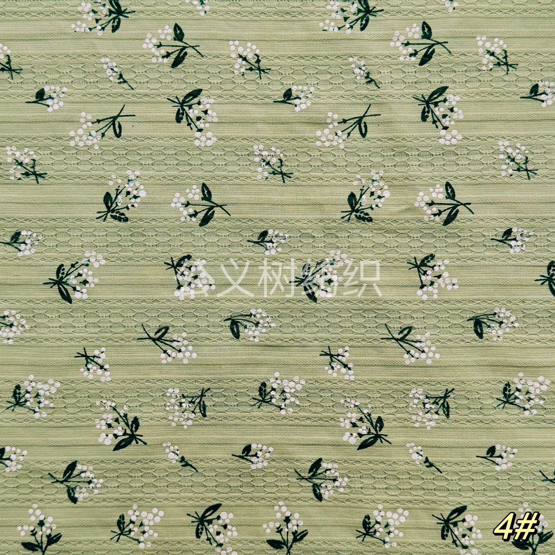 Picture of Spring and Summer New Cotton Jacquard Lace Strip Korean Floral Cloth Fresh Style Pure Cotton Printed Fabric