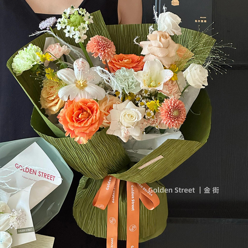Floral Crafts 100% off Pleated Textured Paper Art Paper Flower Bouquet Wrapping Paper Flower Shop Bouquet Wrapping Paper