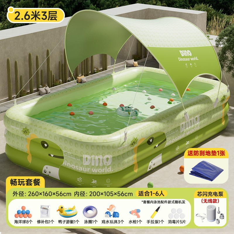 Picture of Children's Inflatable Swimming Pool Baby Indoor Home Swimming Pool Outdoor Large Foldable Children's Swimming Pool