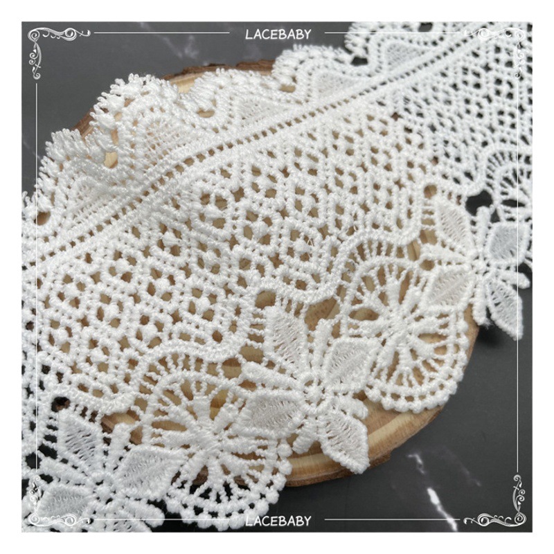 Milk silk embroidery wedding curtain water soluble clothing 9cm lace with wholesale lace accessories in stock cloth