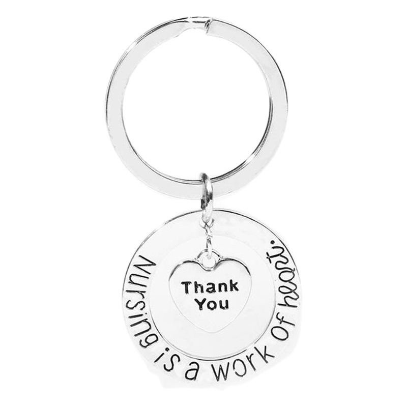 Amazon hot sale New Round lettering alloy keychain pendant font Thanksgiving gift