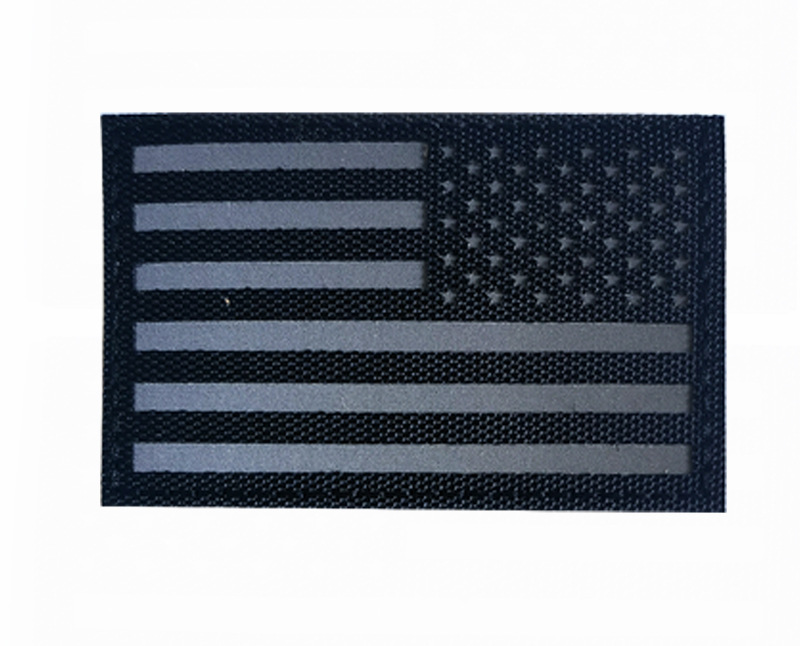 Picture of Haike Outdoor Spot Laser Cut American Ir Reflective Tactical Morale Badge Reflective Velcro Strip Flag