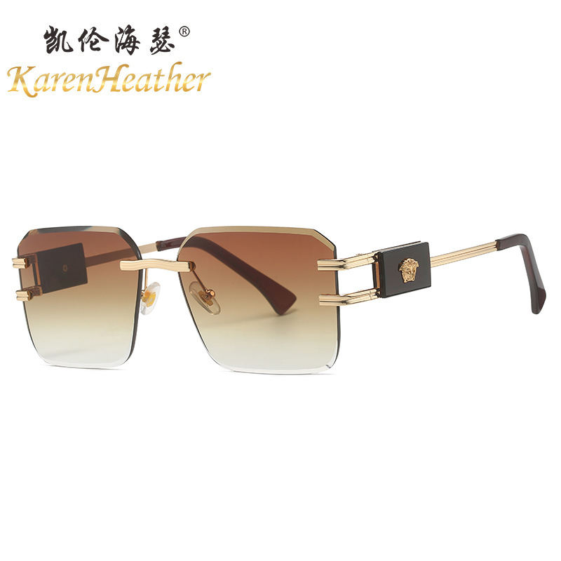 Picture of New fashion head sunglasses 3025 European and American personality sunglasses men and women cross-border all-match rimless sunglasses