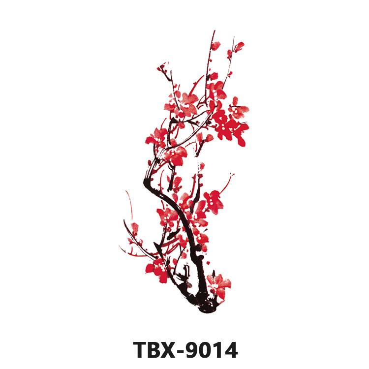 Picture of Waterproof sweat female flower tattoo stickers plant flower party sexy rose peony plum tattoo stickers tattoo