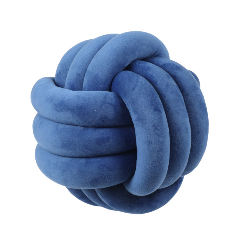 Picture of Ins Popular Three-Strand Rope Knotted Round Ball Home Fabric Creative Hand-Woven Decorative Pillow Cushion Lumbar Cushion