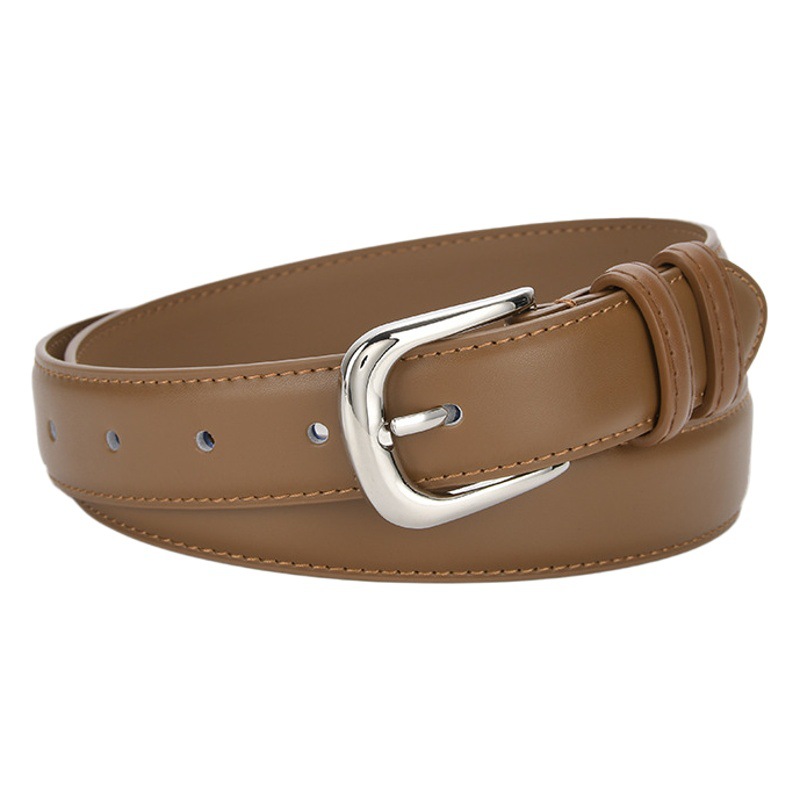 Jeans Belt Women's All-match Skirt Belt Women's Trendy Fashion Distinctive Trousers Belt Women's Wide Genuine Leather