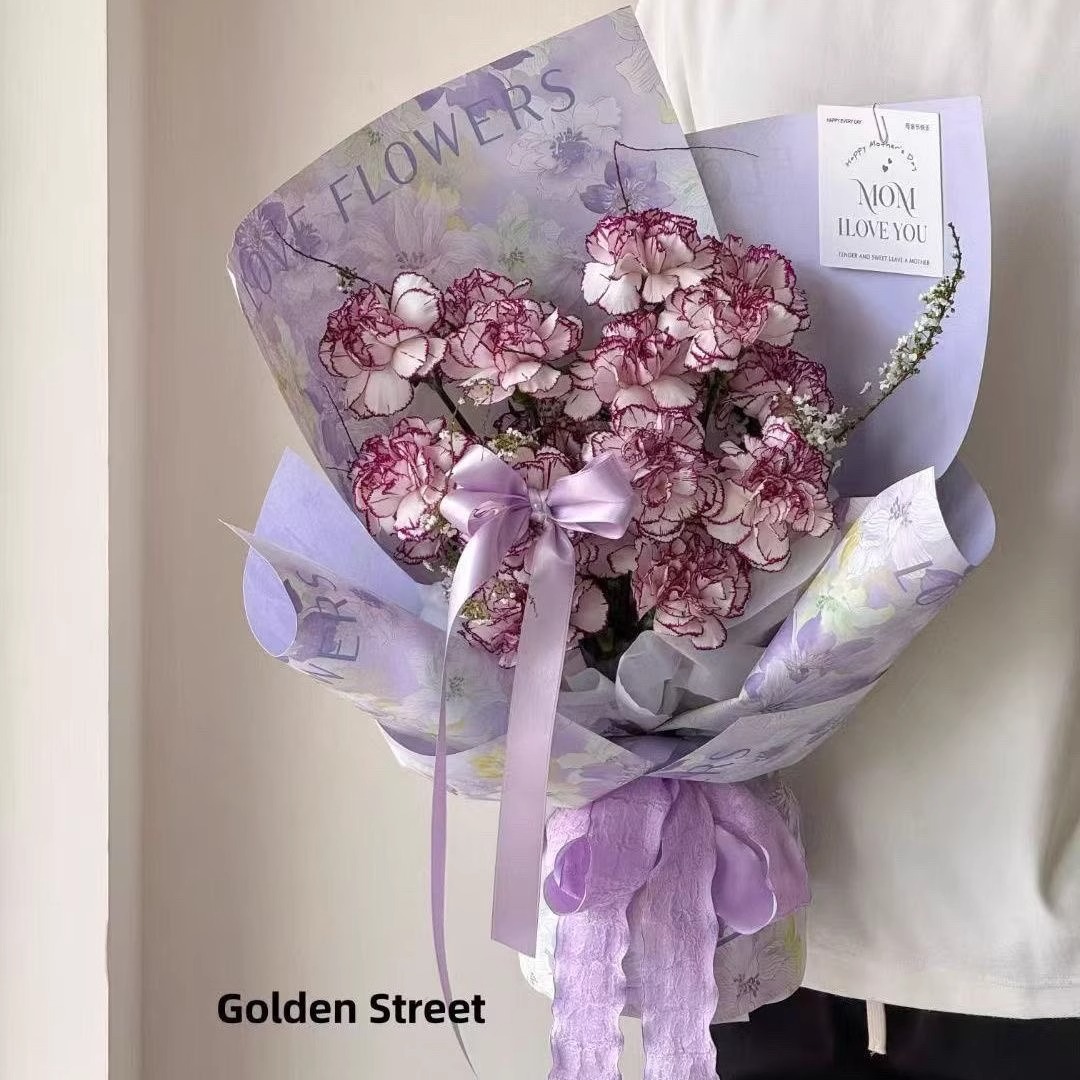Mother's Day Colorful Flower Paper Oil Painting Flower Packaging Flower Package Flower Material Flower Material Kraft Paper 520