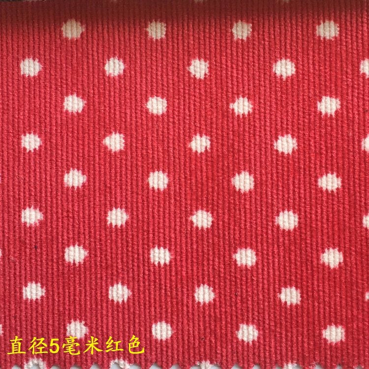 Autumn and Winter Corduroy Printing Spot 5mm Dot Printing Corduroy Women's Dress Long-Sleeved Children's Clothing Fabric