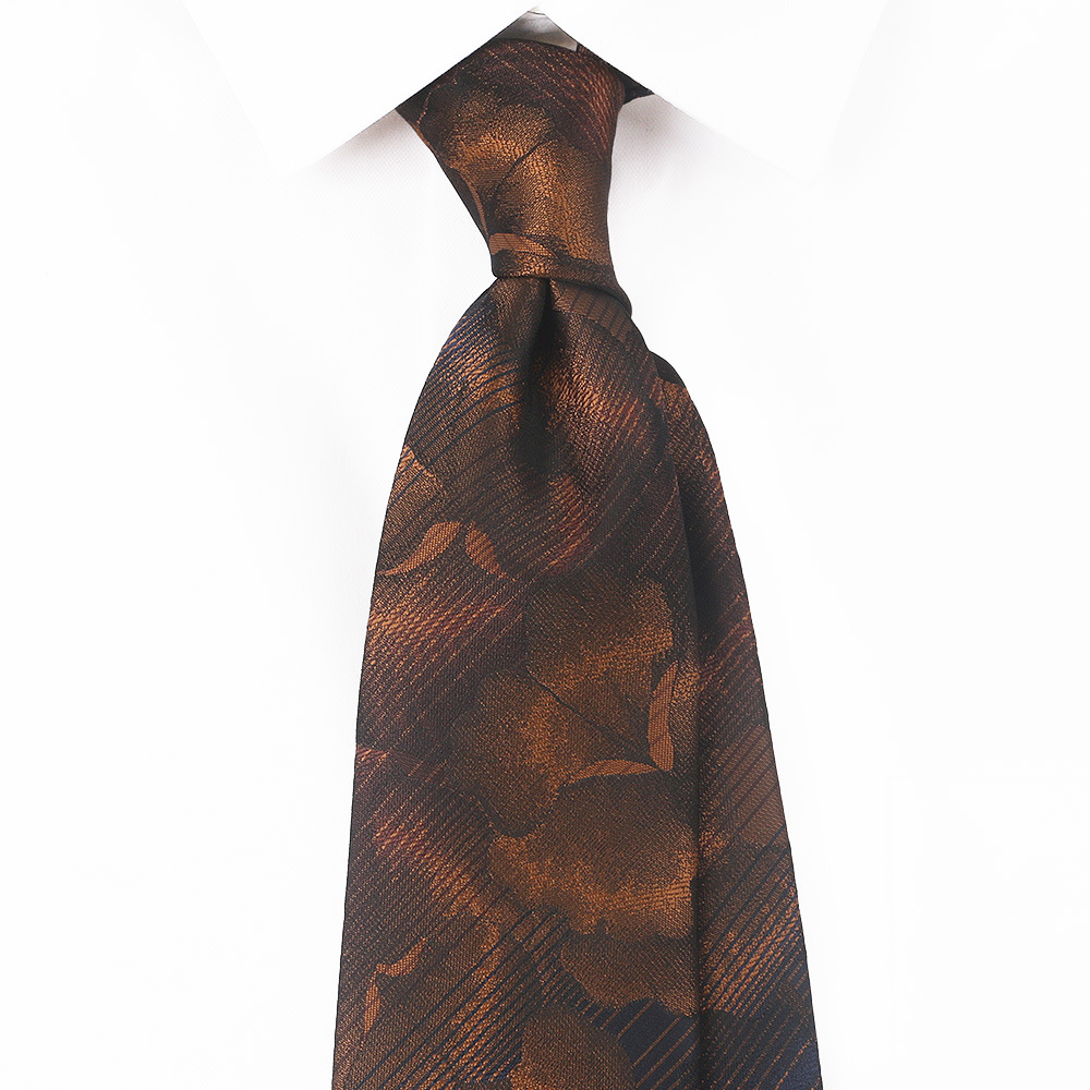 Picture of Tie Men's Dress Korean British Gentleman European and American Style Striped Brown khaki 8CM Hand Tie Professional Fashion