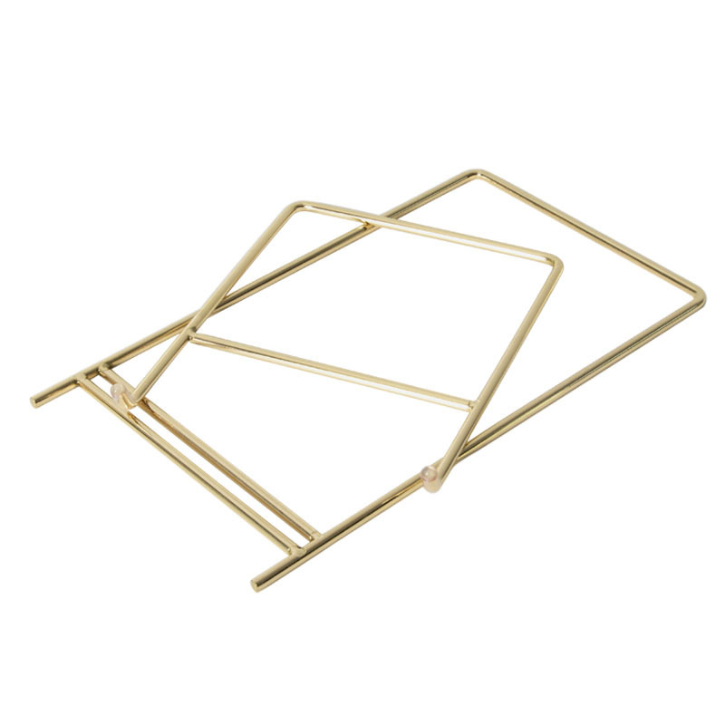 Picture of Factory wholesale simple desktop wrought iron IPAD stand metal plating CD mask display stand recipe plate rack