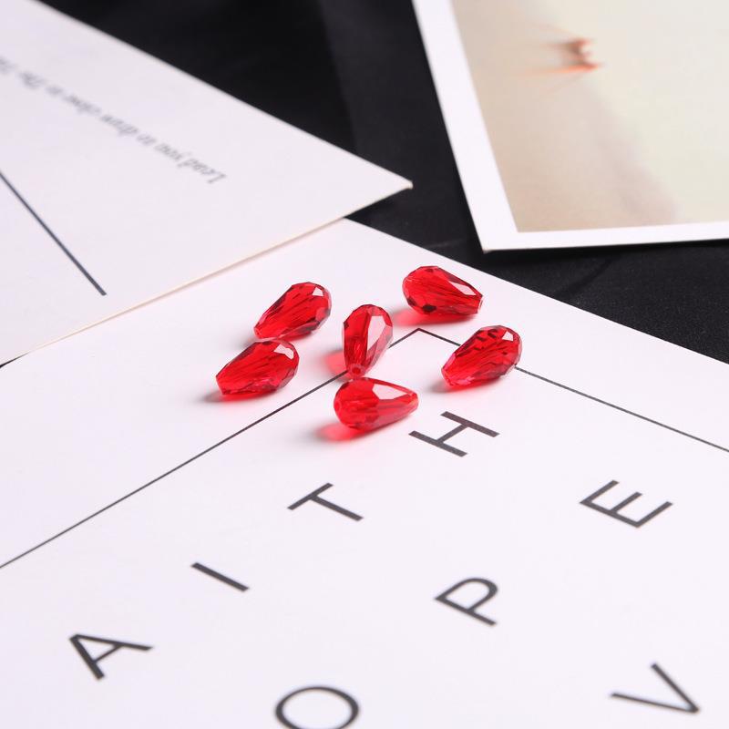 Picture of Drop-shaped glass crystal beads DIY handmade beaded bracelet earrings making materials cross-border a generation of hair
