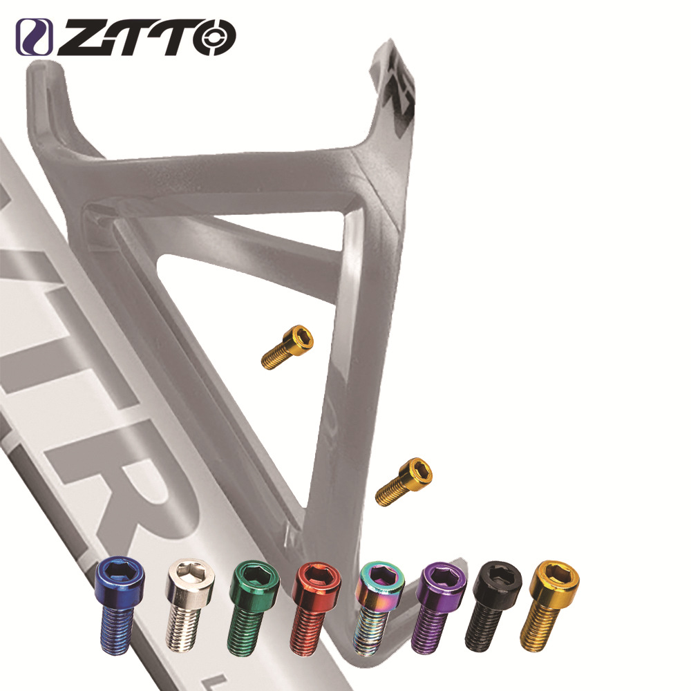 ZTTO bicycle kettle frame screw mountain dead fly road folding bike cup M5 * 12MM 304 stainless steel