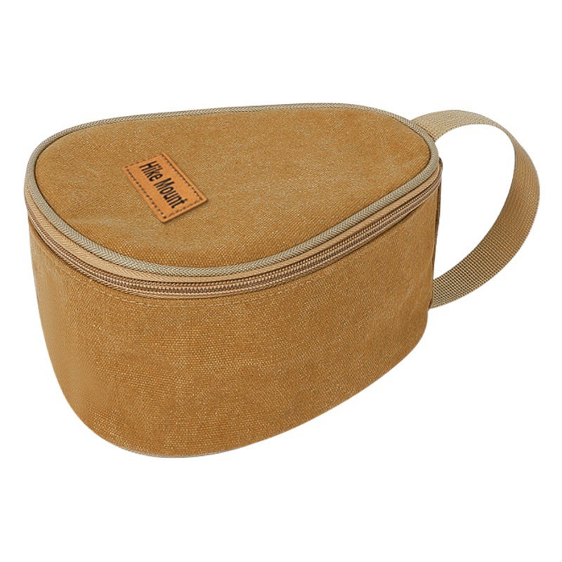 Outdoor camping Snow Bowl storage bag storage bag for picnic canvas bowl bag large capacity portable tableware bag