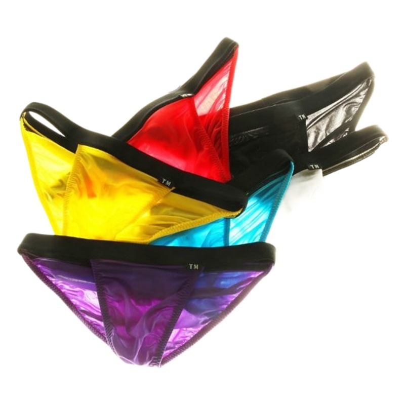 Ice Silk Briefs Men's Low Waist Sexy Men's Underwear Thin Breathable Underpants Men's Youth Fashionable Comfortable High Fork Triangle