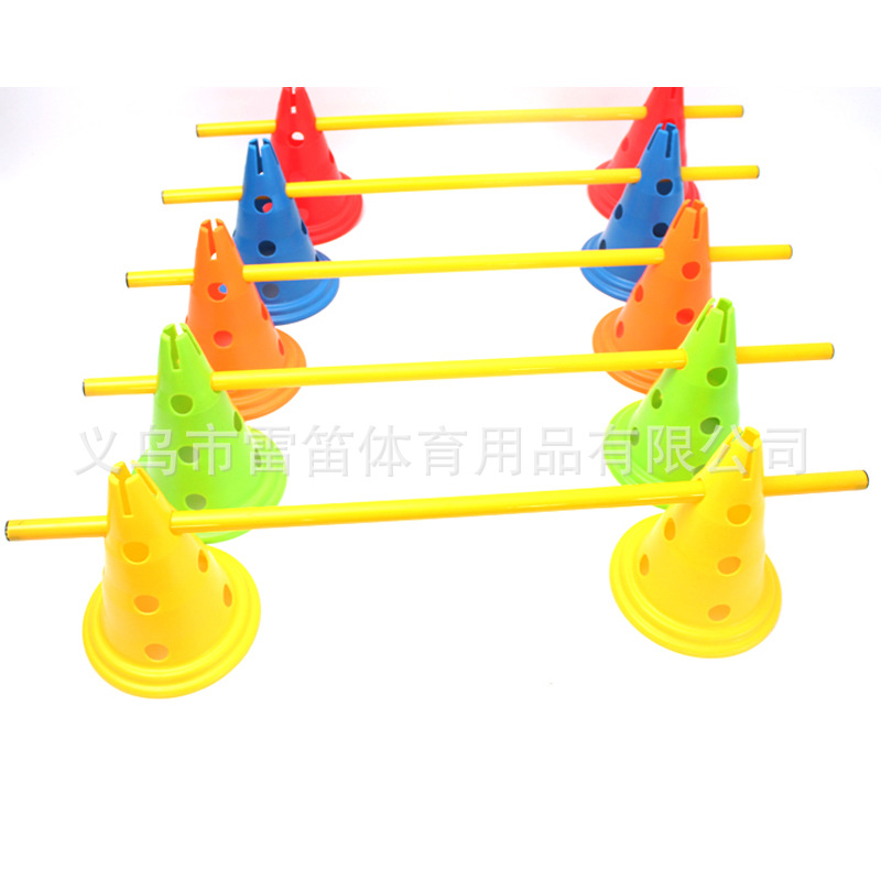 30 ''round bottom with hole barrel sign Rod hurdle rack football training supplies high jump rack agility training equipment