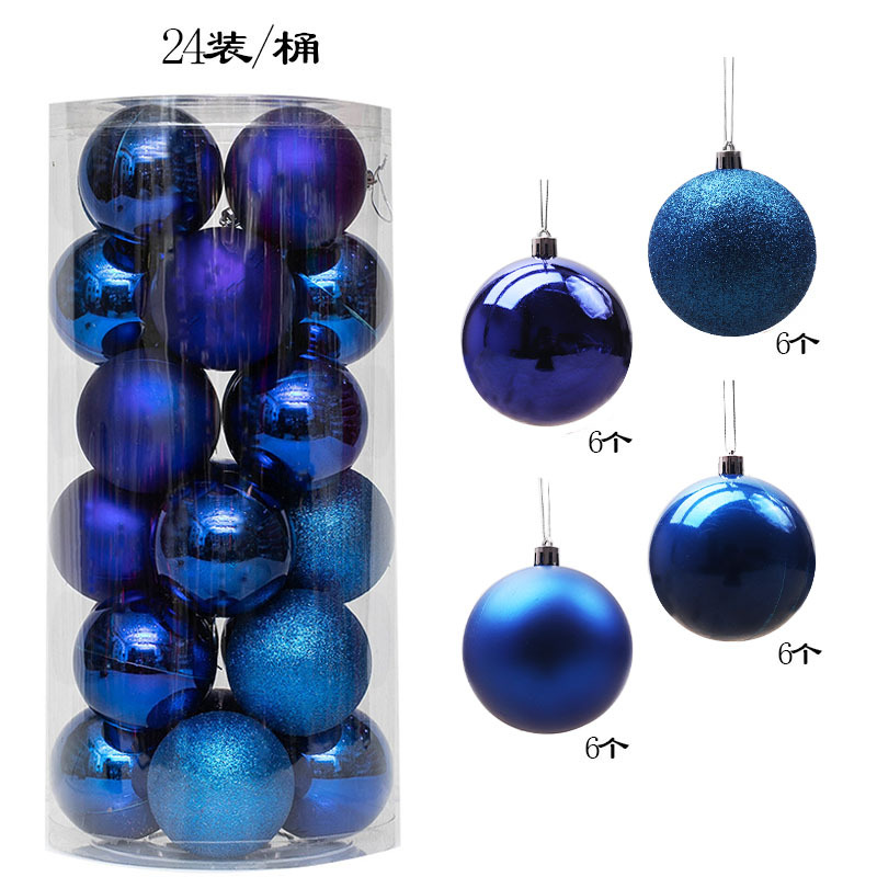 Picture of Christmas decorative ball electroplating plastic ball 3468CM barrel Christmas ball shopping mall ceiling Christmas tree pendant hanging ball