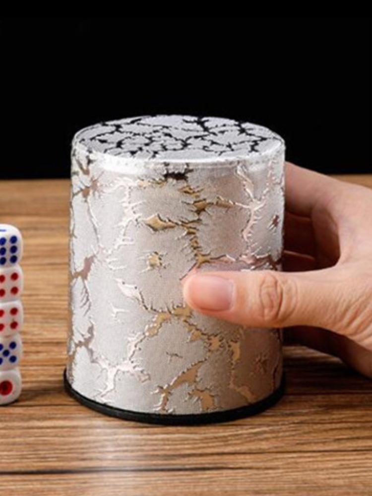 Picture of Thickened Sieve Cup, High-Grade Leather Dice and Dice Cup Set, Ktv Bar Sieve, Throwing Cup, Shaking Dice for Home Use