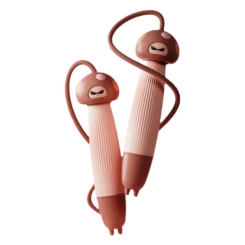 Slub Jumping Rope Writable Name Children Primary School Kindergarten Beginners Adjustable Rope Mushroom Head Slub Jumping Rope