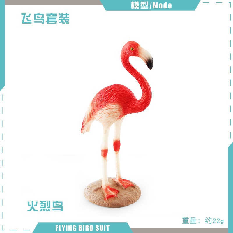 Picture of Cross-border Children's Puzzle Cognitive Simulation Flamingo Heron Crane Desktop Bird Bird Model Static Ornament Toy