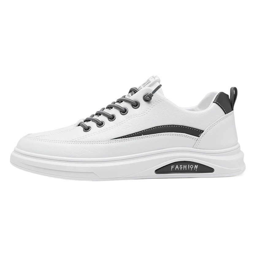 2025 Spring New Sports and Casual Flat Men's Shoes Autumn Slip-On Work Easiest for Match Leather Shoes White Shoes Trbottomy Shoes