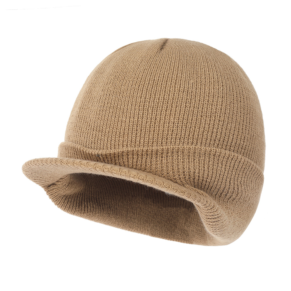 Picture of Foreign trade new European and American wool knitted hat warm peaked cap autumn and winter big brim hat all-match wool hat Amazon