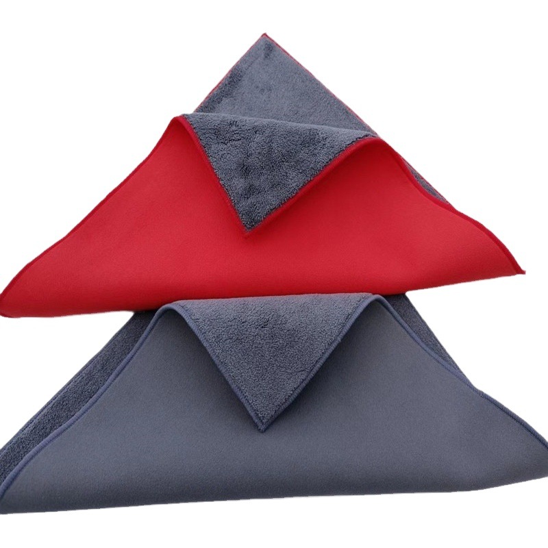 500g-600g double-sided suede car wash towel coral velvet car cloth deerskin velvet cloth is not easy to shed hair