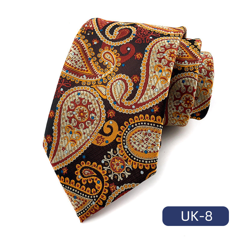Picture of in stock wholesale men's tie polyester yarn-dyed jacquard fabric business formal wear casual fashion suit accessories