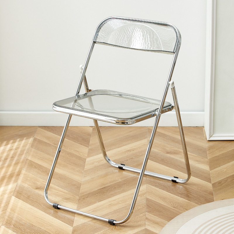 Picture of Plastic folding chair home back chair Internet celebrity photo chair dormitory dining chair conference office chair outdoor folding stool