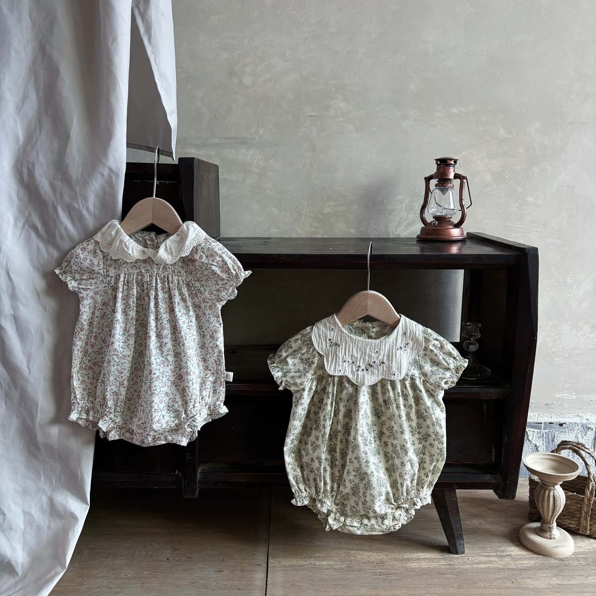 Spot Summer New Girls Floral Bag Fart Clothes Baby Short-Sleeved Jumpsuit Thin Baby Full Moon 100 Days Clothes