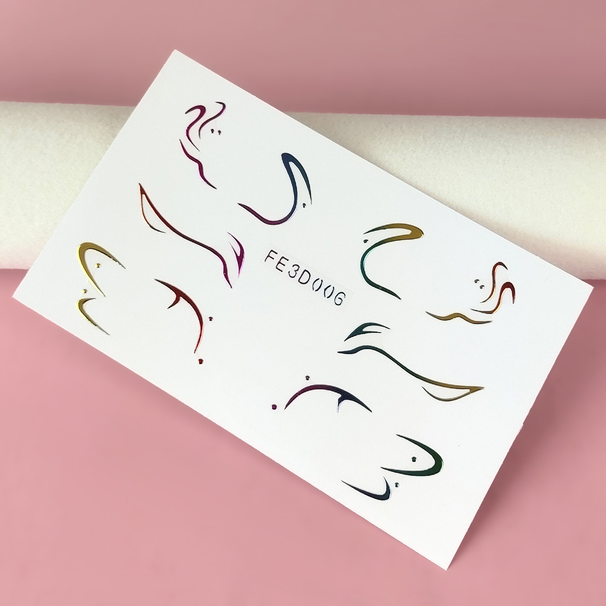 Picture of European and American laser eyeliner stickers 3D relief butterfly eye makeup makeup stickers stage performance tattoo stickers