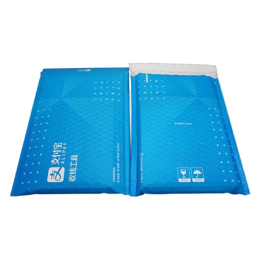 Co-extruded film Bubble Bag printed LOGO white black foam shockproof express bag composite garment bubble envelope bag
