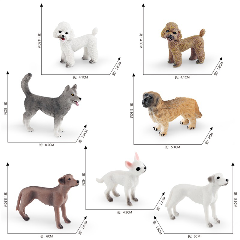 Picture of Cross-border simulation pet dog animal model pastoral dog poodle Chihuahua dog lion hunting dog static ornaments