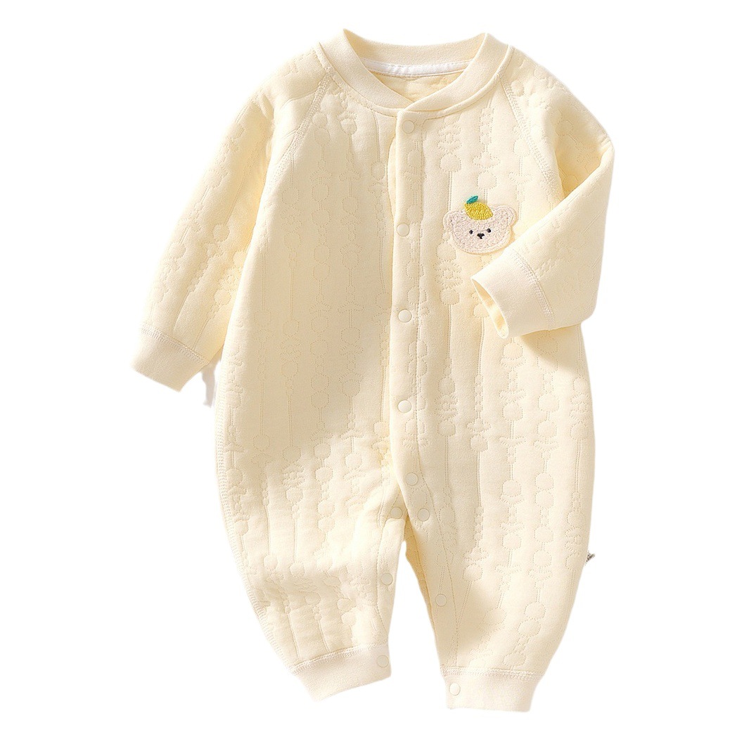 Picture of Baby clothes winter cotton thickened jumpsuit Spring and Autumn Winter newborn male and female baby quilted warm cotton-padded clothes