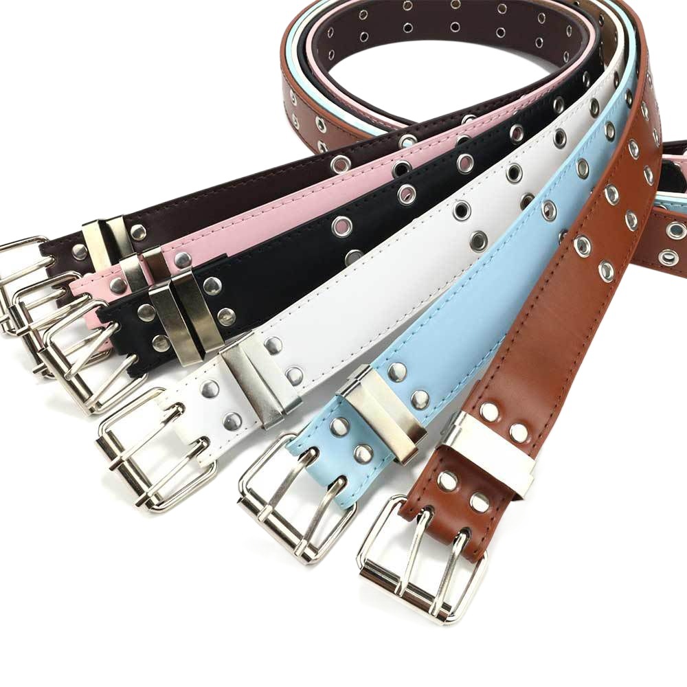 Cross-border punk belt women's decorative all-match y2k niche design pink chain jeans with eye belt
