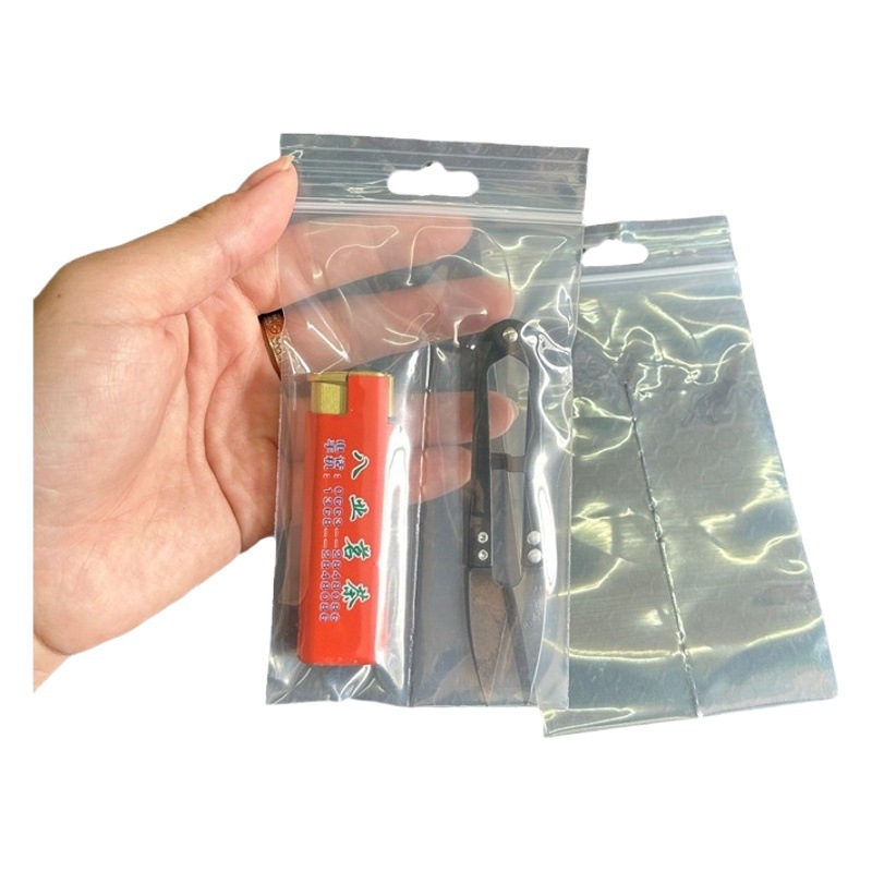 PE sealed compartment bag thickened belt packaging bag transparent two-grid silicone watch soft ziplock bag in stock