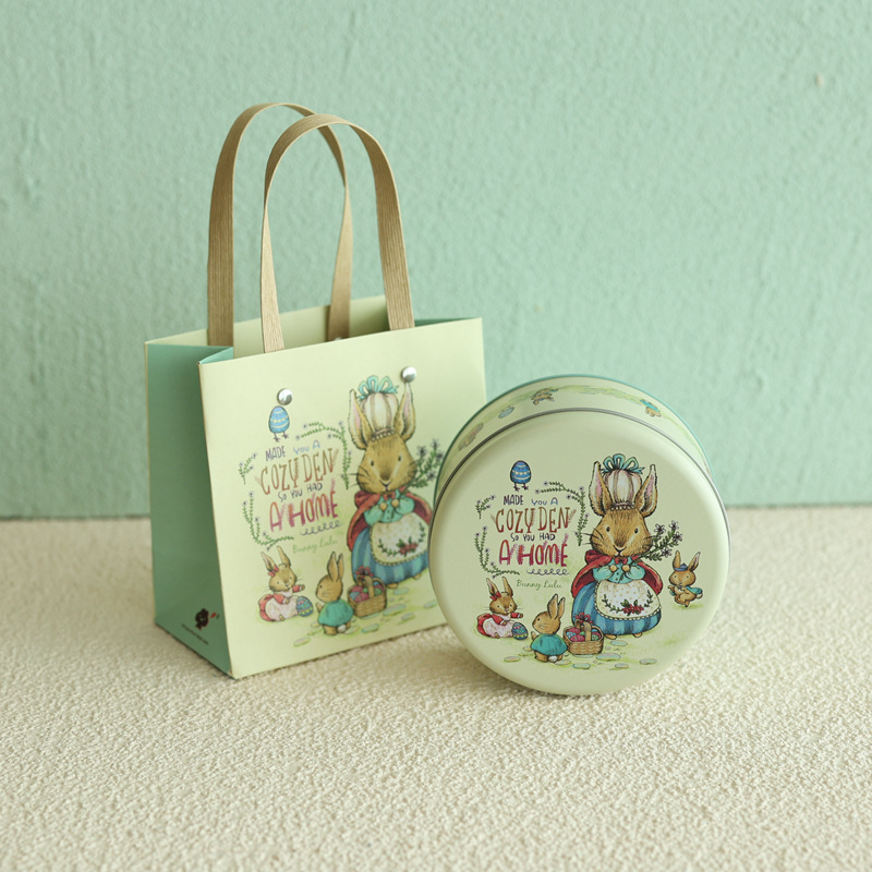 Picture of Factory direct ins marble medium cookies candy round tinplate box packaging box candy box