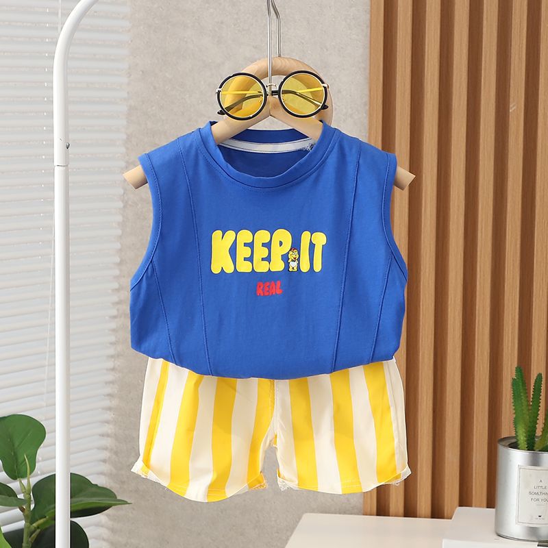 Picture of Children's Wear Boys' Suit 2024 New Summer Children's Summer Short-sleeved Two-piece Casual Sports Summer Wear for Boys