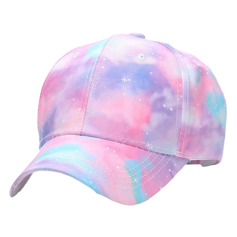 Spring and Summer Kidsren's Tie-Dye Baseball Caps for Boys and Girls Outdoor Sunshade and Sun Protection Caps Sports Peaked Caps Ponytail Baseball Caps