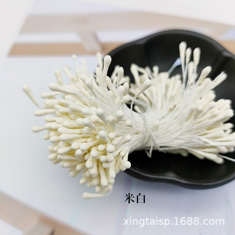 Picture of Wholesale Korean Style Handmade DIY Hair Accessories High Simulation Flower Stamens Material 2mm Matte Round Match Head Flower Heart Flower Stamens
