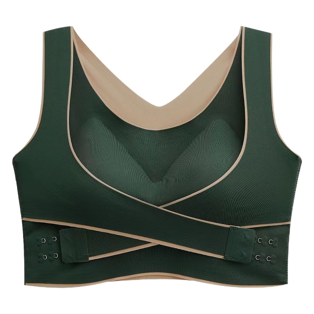 Summer new sports bra wireless beauty back correction humpback shaping breast contracting anti-sagging plus size underwear