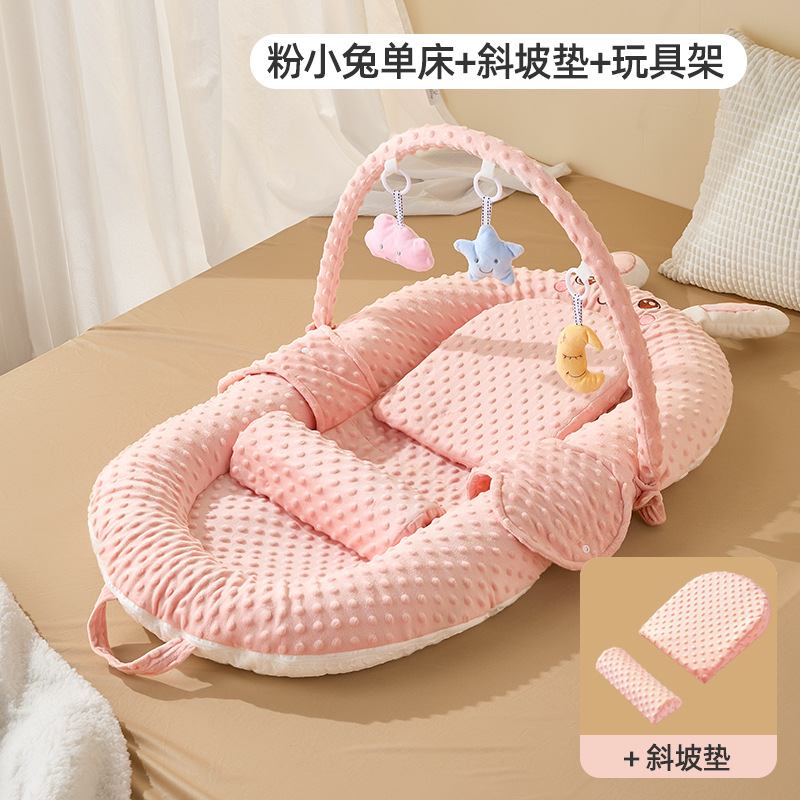 Picture of Infant bed anti-spitting milk soothing uterine slope newborn bionic bed anti-startling movable crib