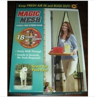 magic mesh European and American Hot Selling Magnetic Anti-mosquito Screen Window Magnetic Door Curtain Black TV Door Curtain