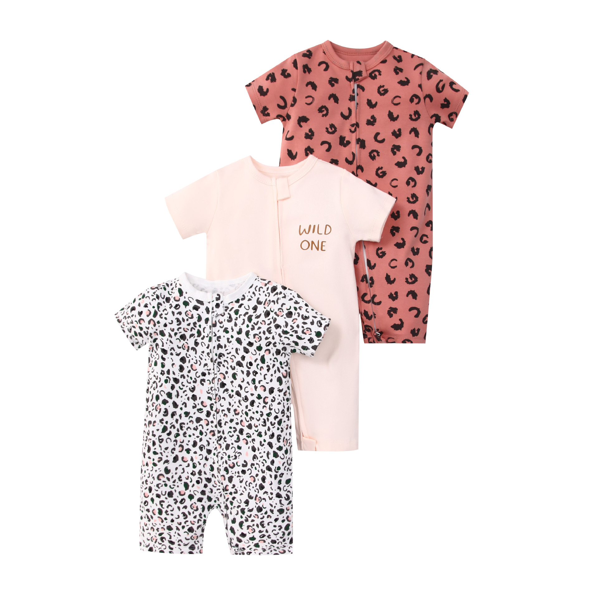 Picture of Foreign trade children's clothing summer baby jumpsuit short sleeve double zipper climbing clothing newborn baby gift box for cross-border