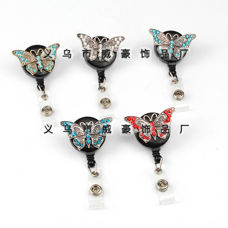 Europe and the United States cross-border Amazon hot red butterfly outdoor office easy pull buckle rotating clip easy pull